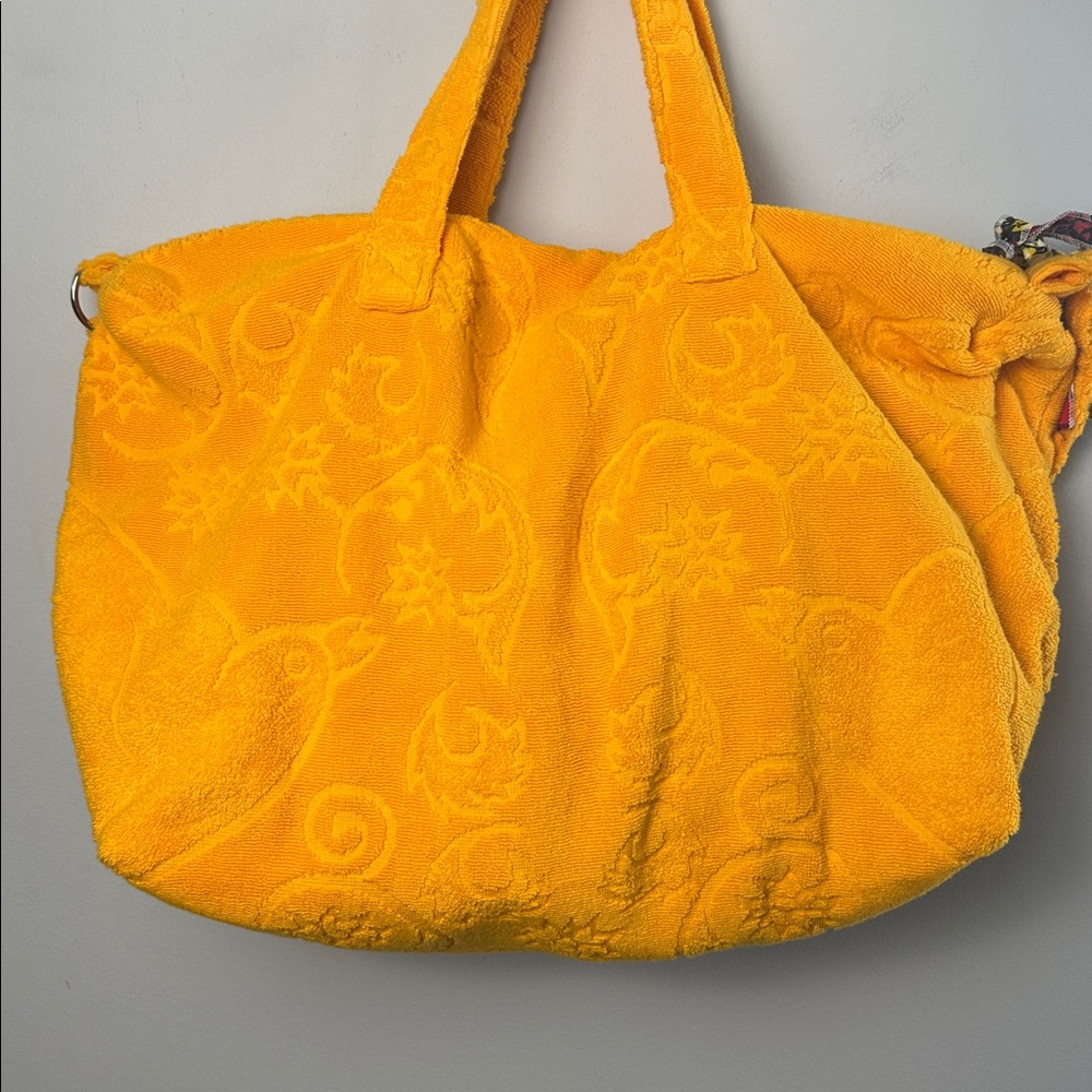Anthropologie Lalla French Terry Beach Tote Overnight Bag Shoulder Hand Straps - Picture 8 of 16